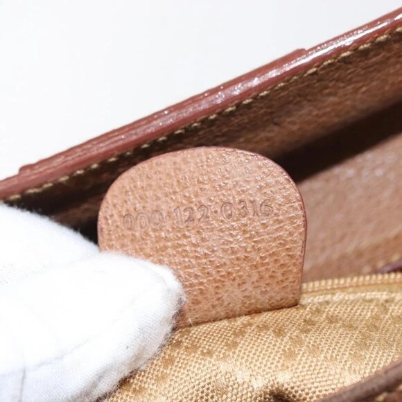 GUCCI Bamboo Hand Bag Suede Brown Gold 000 122 0316 Auth gh1243 - Picture 13 of 16